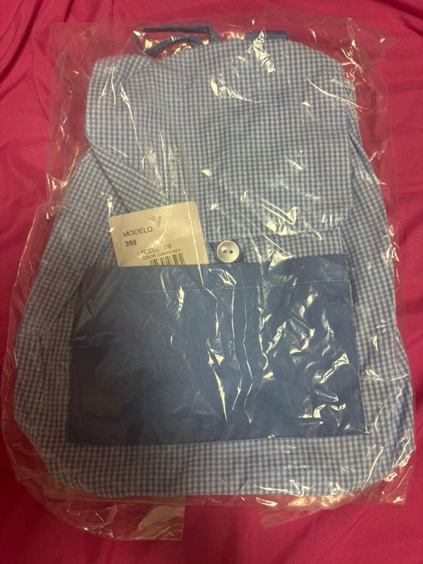 Mochila infantil cuadros amarillo - bebé