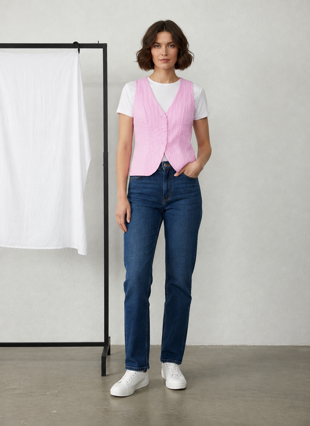 Chaleco Elegante Rosa
