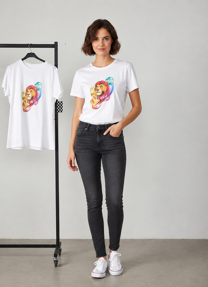 Camiseta Rey León Acuarela